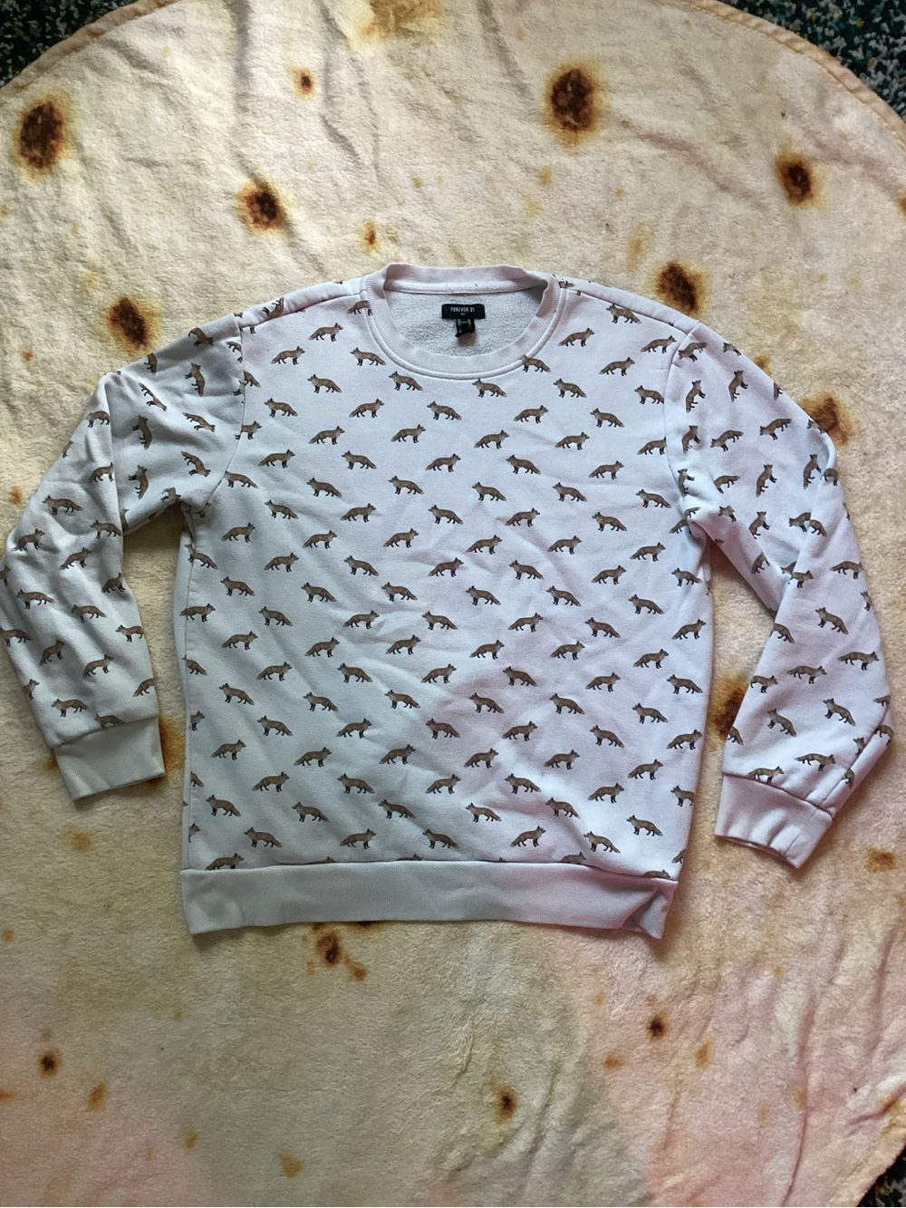 Fox Print Crewneck Sweatshirt